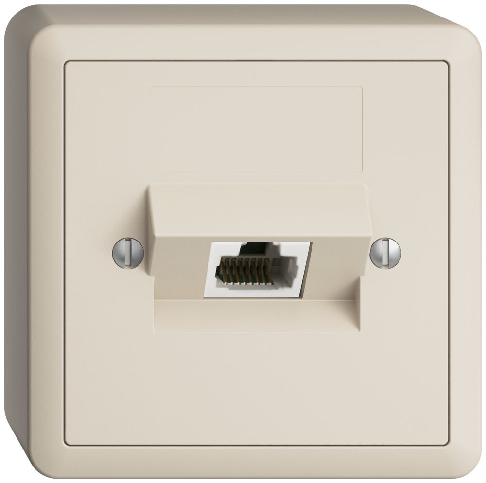 Presa AP 1×RJ45/u 4P ITplus EDIZIOdue crema