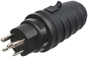 Spina Steffen T25 IP55 16A 400V, nero