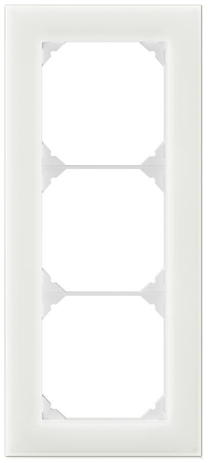 UP-Abdeckrahmen EDIZIO.liv prestige SNAPFIX® 3×1/1×3 214×94mm glas weiss