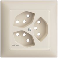 Frontset EDIZIOdue crema 88×88mm 3×T13/1