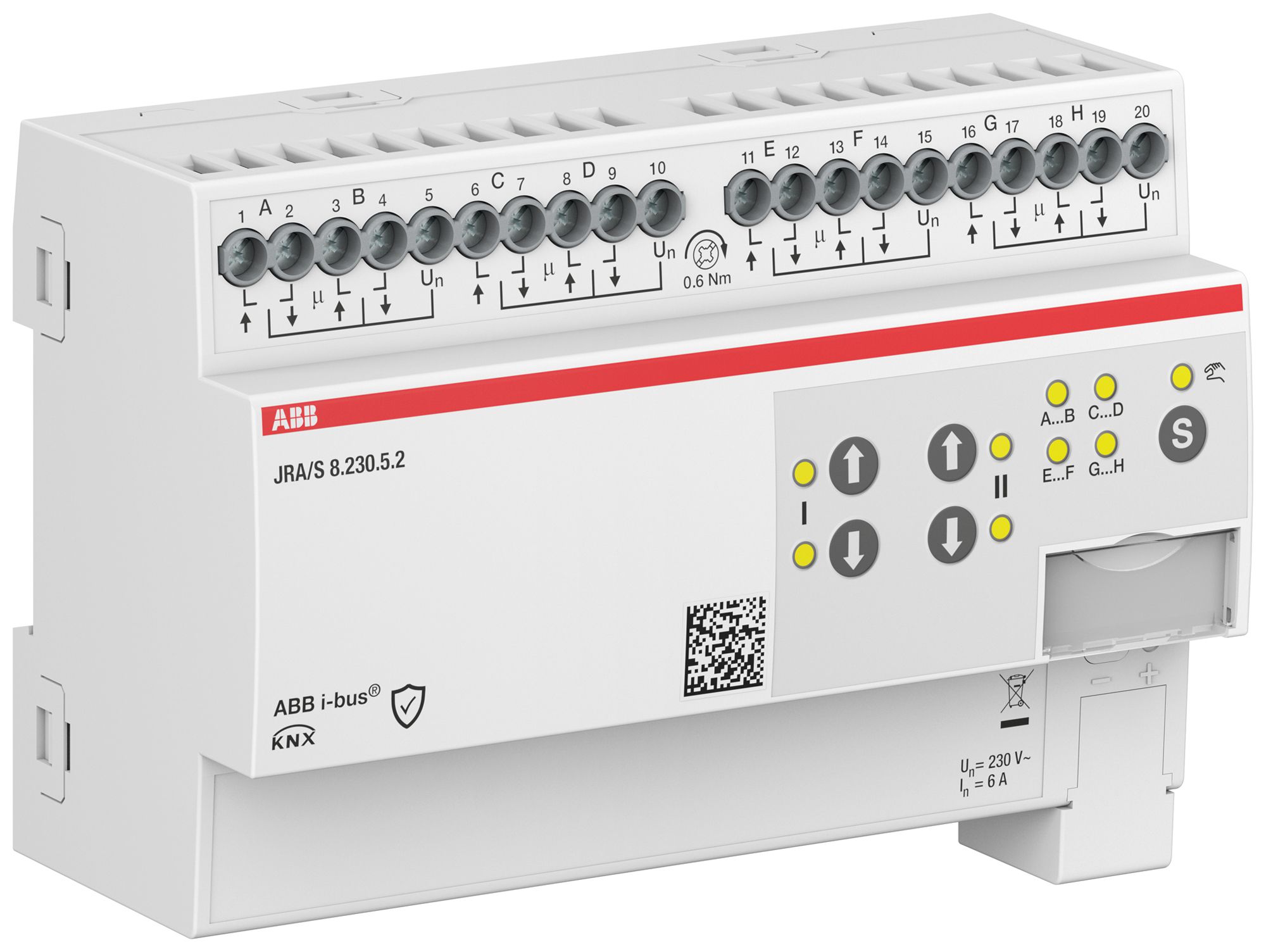 Actionneur de jalousie AMD ABB JRA/S8.230.5.2 8-fois 6A/230VAC mesure tdm