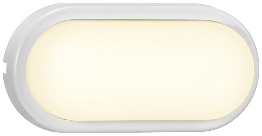 LED-Decken-/Wandleuc.Nordlux Cuba Energy Oval 6.3W 700lm 3000K IP54 205×100mm ws