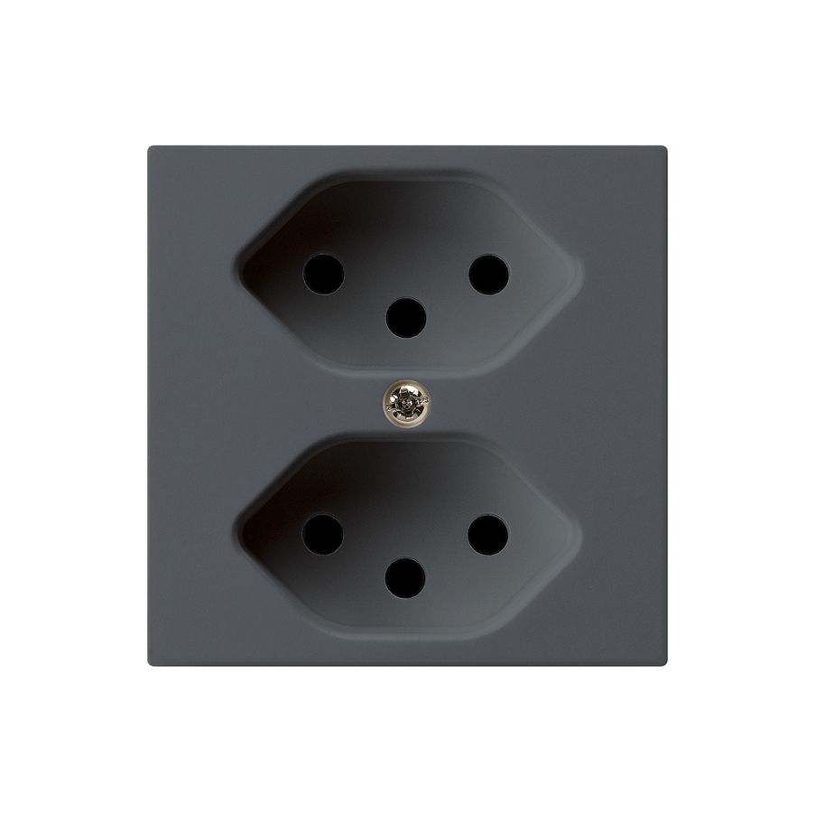 UP-Steckdose kallysto 2×T13 anthrazit mit Kinderschutz