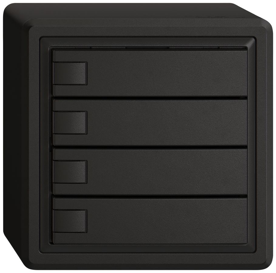 Pulsante universale AP EDIZIO.liv UNI SNAPFIX® s.LED 4× com.1T ne