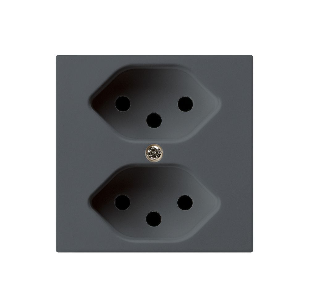 UP-Steckdose kallysto 2×T13 anthrazit mit Kinderschutz