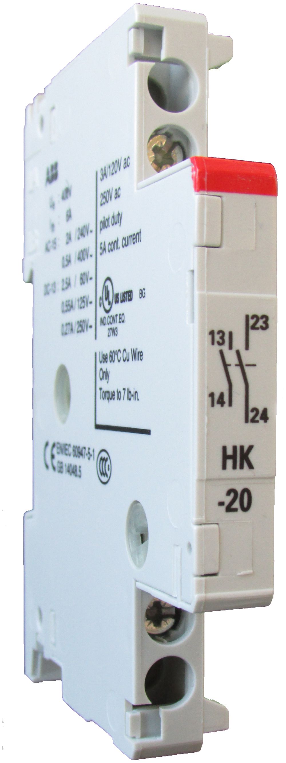 Blocco di contatti ausiliare ABB HK-20, 2Ch, per salvamotore MS325