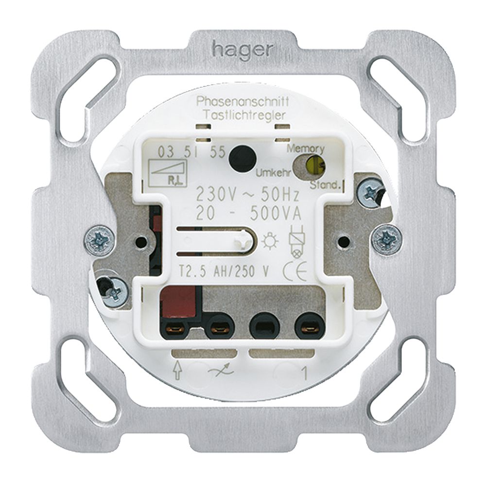 Einsatz Kurzhublichtregler Hager 25…500VA NV Phasenanschnitt
