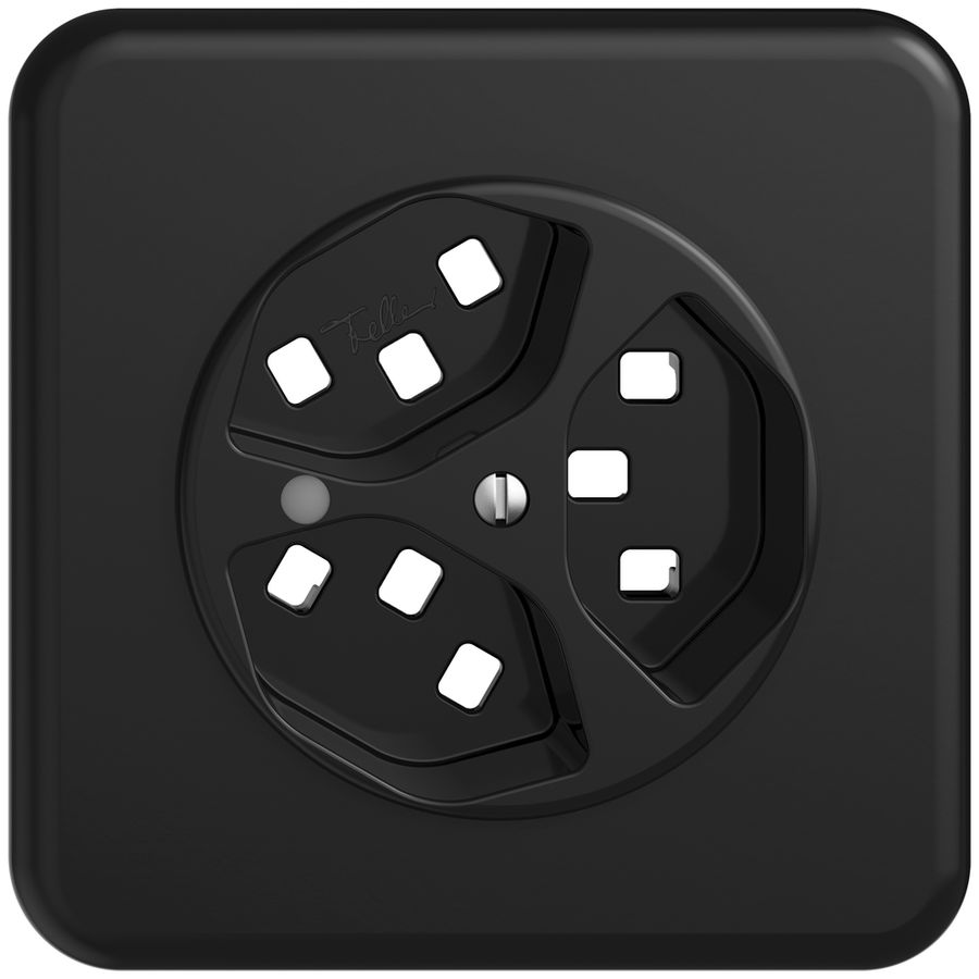 UP-Frontset STANDARDdue 3×T23, 90×90mm, m.Frontlinse, schwarz