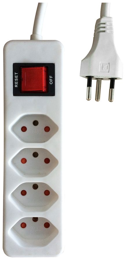 Prise multiple ELBRO 4×T13 10A 2300W 5m blanc IP20