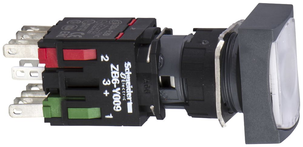 EB-Leuchttaster Schneider Electric 1S 12/24VUC weiss