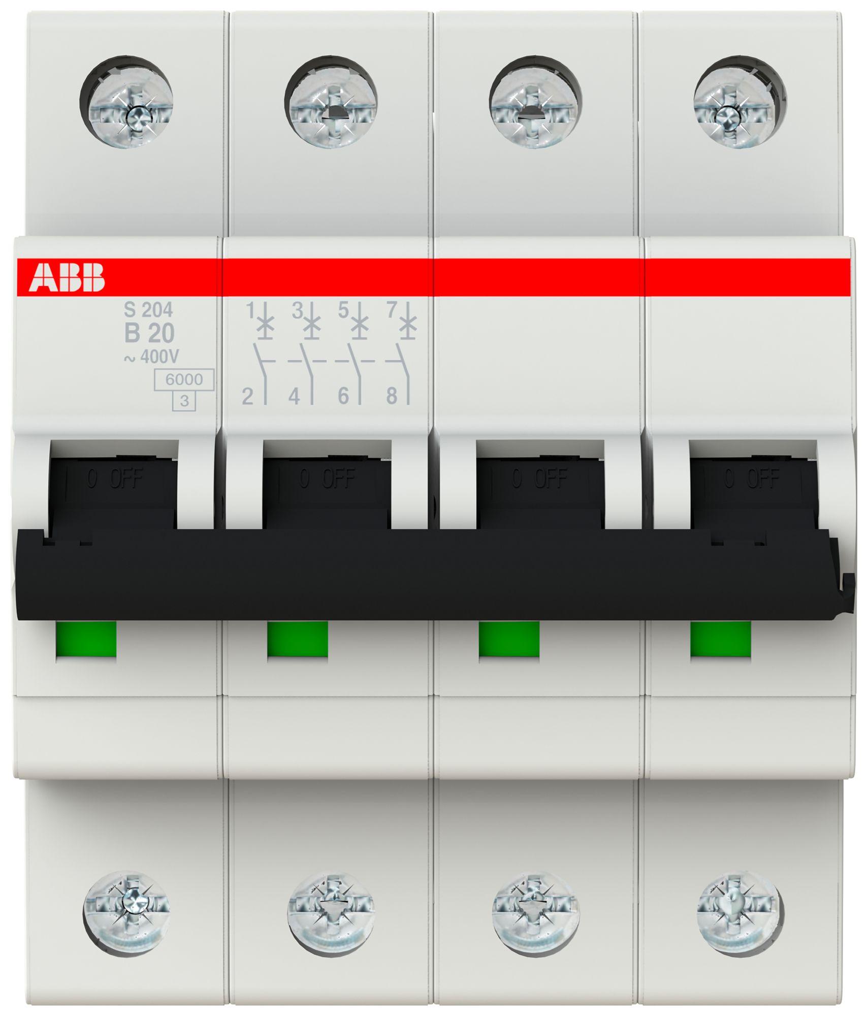 Disjoncteur ABB S204-B 20 20A B 6kA