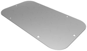 Flanschplatte Rittal AX, metrische Vorprägung, 256×149mm, Metall