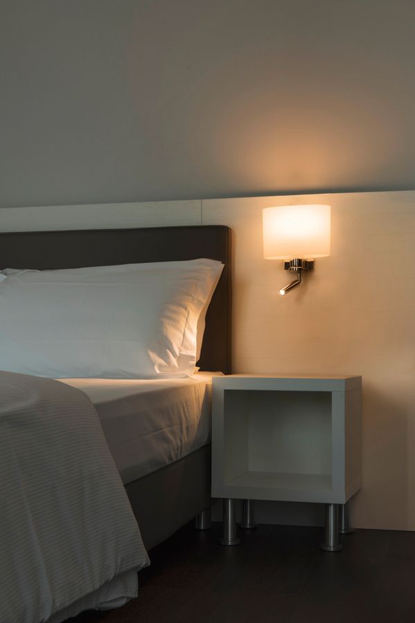 Applique SLV KENKUA SPOT E27 40W, avec liseuse LED 2W 3000K, satin/chrome