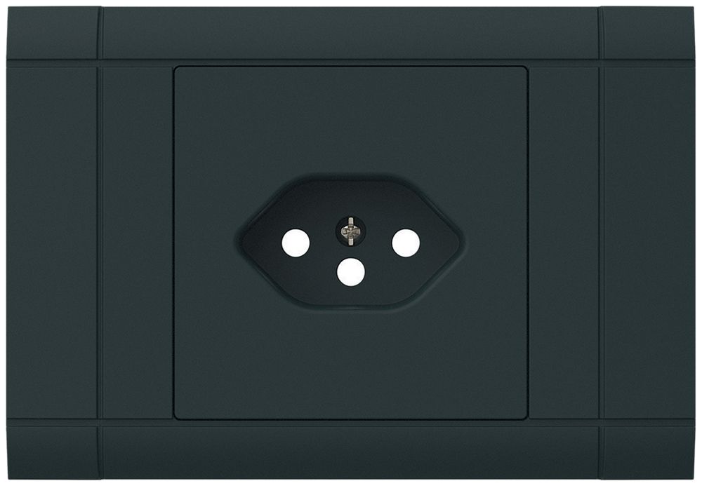 EB-Frontset kallysto für Einbausteckdose 1×Typ 13 Abdeckrahmen steckbar schwarz