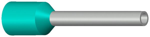Embout de câble type A isolé 0.34mm²/8mm turquoise