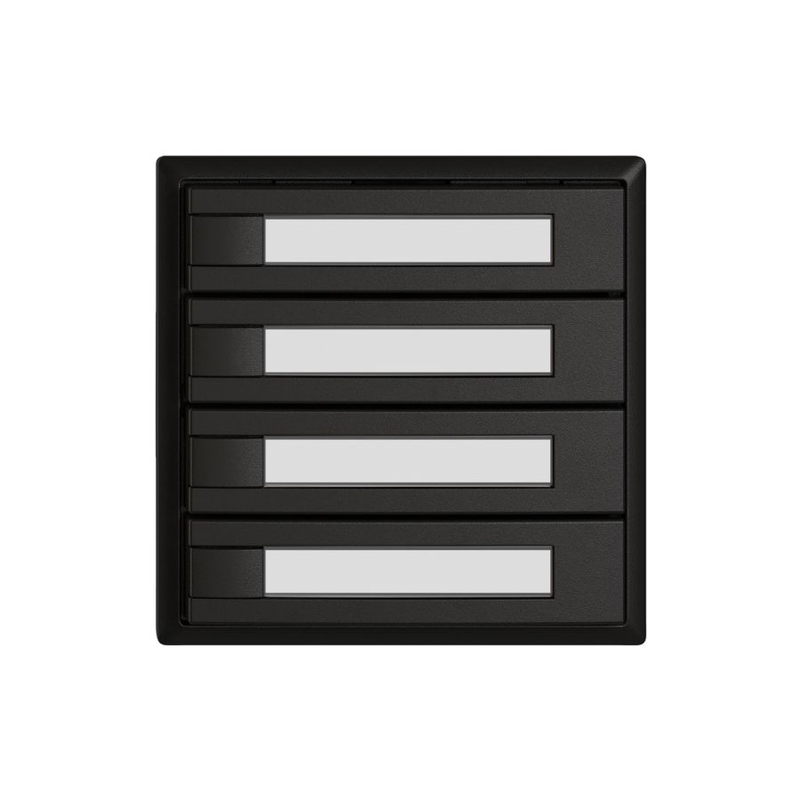 Pulsante KNX RGB EDIZIO.liv SNAPFIX® sensore temp.s.LED targ.4× com.1T ne