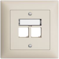 Kit de montage ENC S-One EDIZIOdue FMI pour 2×RJ45 droite, crema