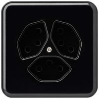 Presa INC basico 3×tipo 13 nero