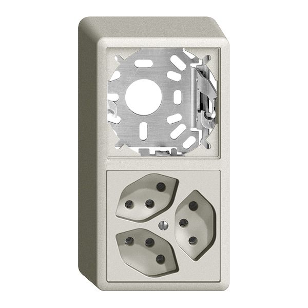 Combinaison AP vide+3×T13 EDIZIOdue gris clair