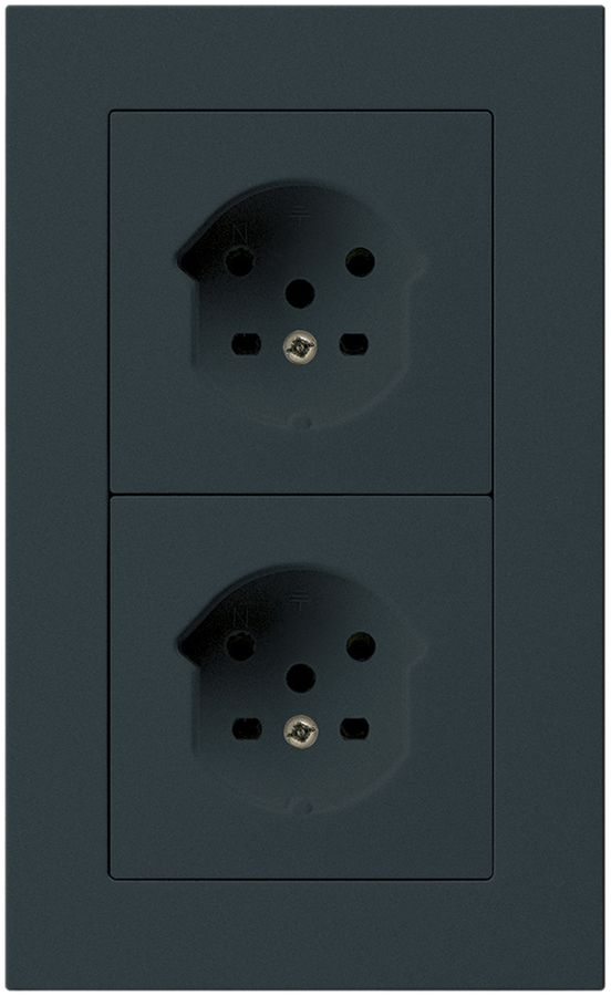 Combi ENC 2×1 HA kallysto.pro 2×type 15 avec bornes enfichables noir