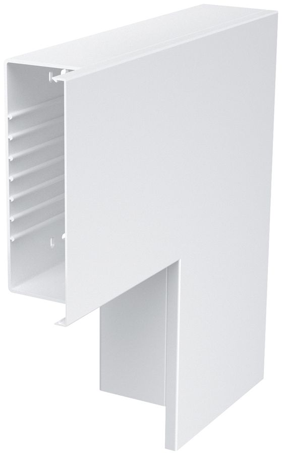 Angle plat Bettermann 400×230×100mm, PVC, blanc pur, 9010