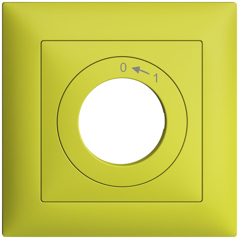 Frontset EDIZIOdue 0<-1 lemon 88×88mm für Schwenktaster