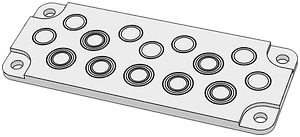 Flanschplatte zu CUBO C 3×20 Gr1