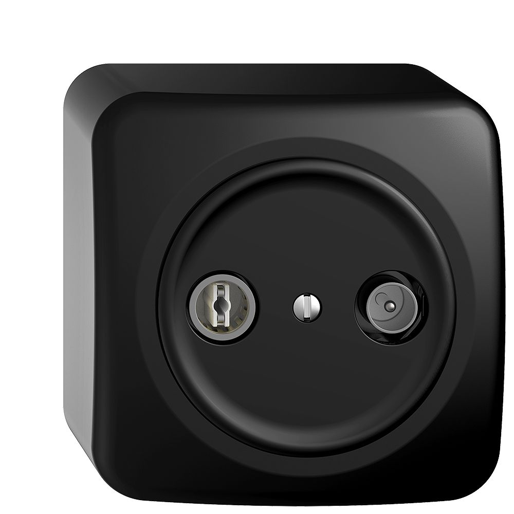 AP-TV-R-Dose STANDARDdue 4dB schwarz Breitbanddose 5…2000MHz, QX54