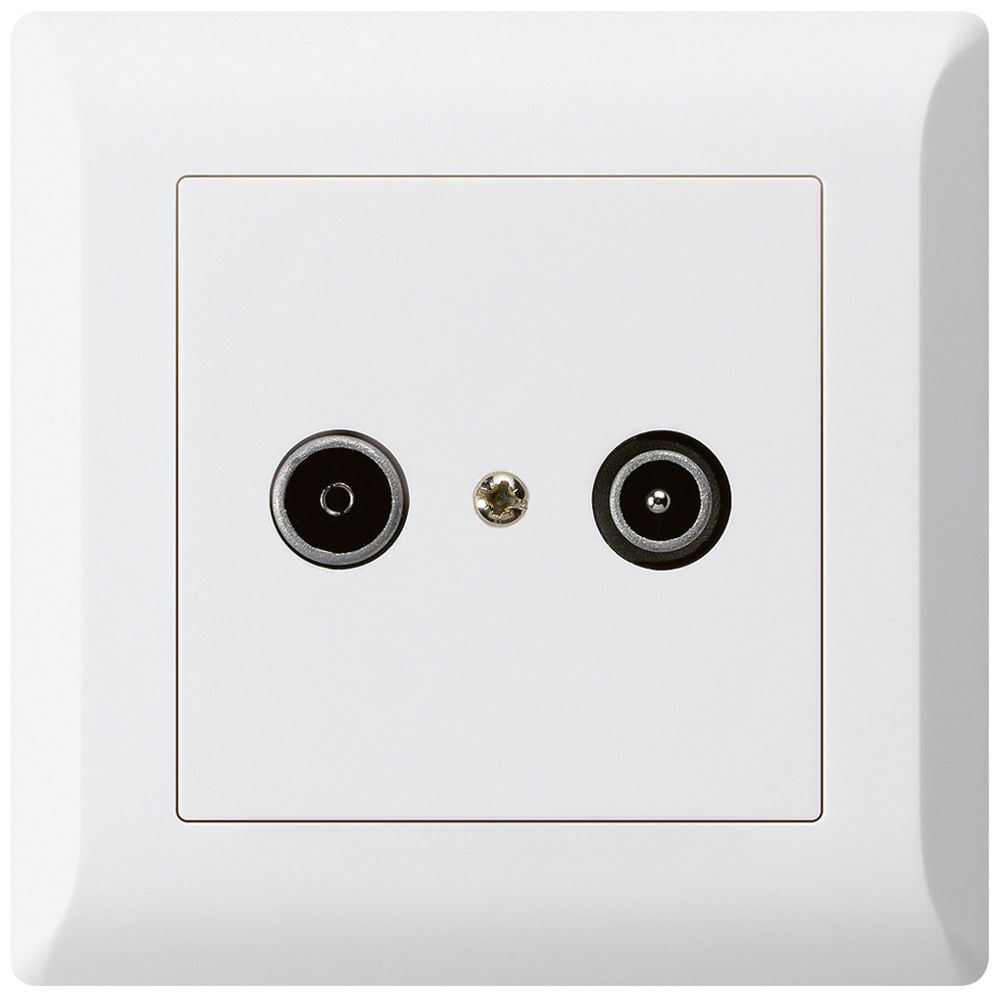 Prise de passage ENC kallysto.line R/TV 19dB blanc