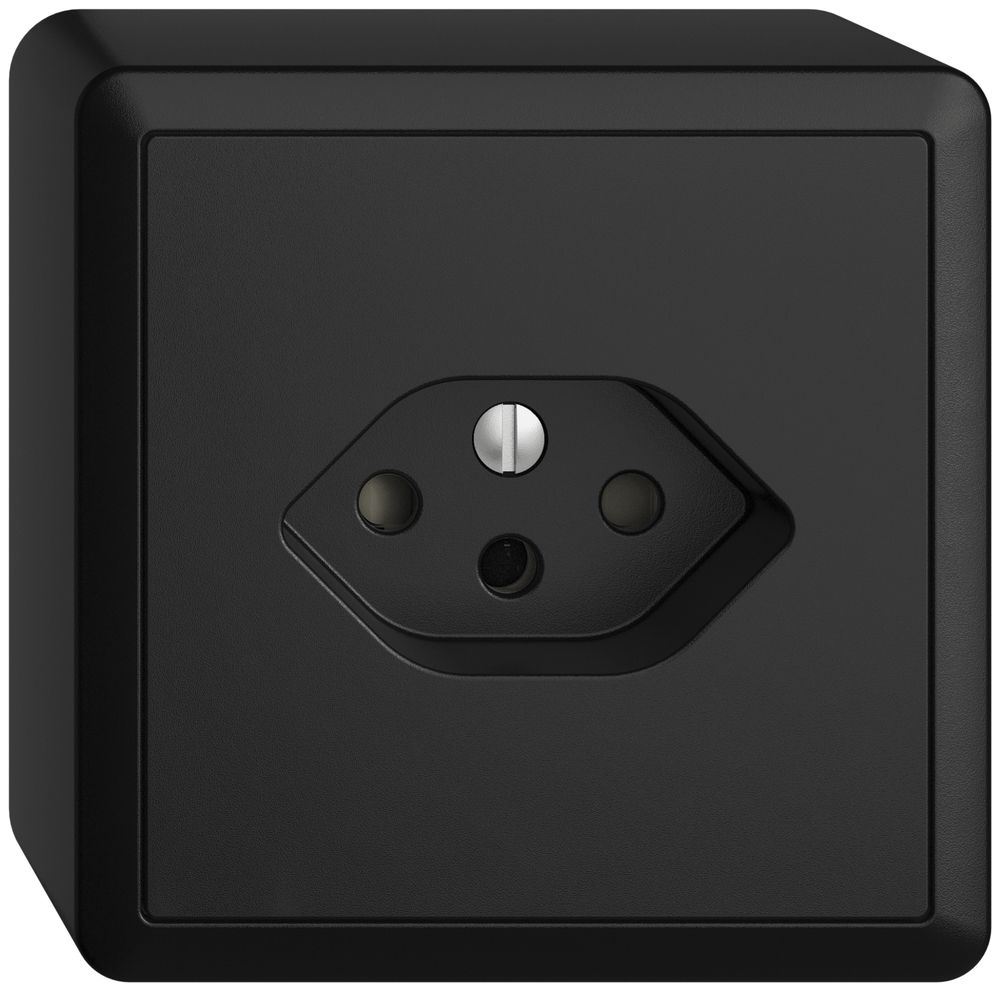 Presa AP EDIZIOdue T13 nero con shutter