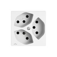 Steckdose EDIZIO.liv SNAPFIX® 3×T13 1×S ws