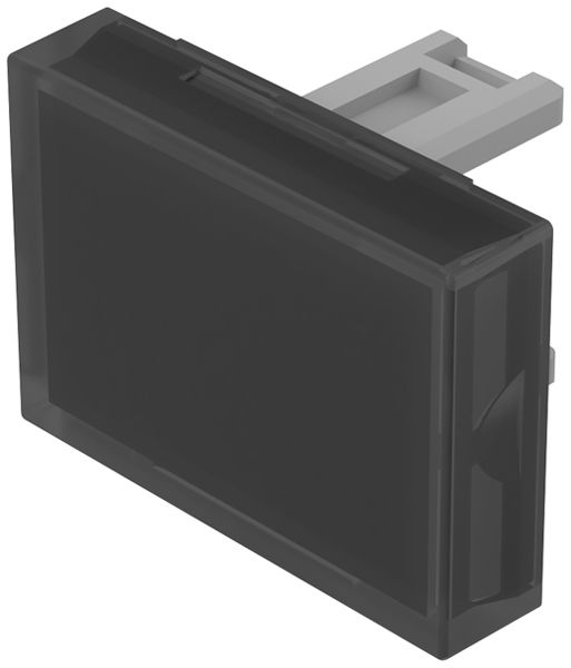 Capot à poussoir EAO 31 plat 15.2×21.2mm noir fumé