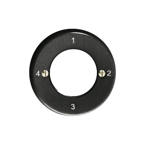 Kit frontale Feller 4-1-2-3 nero per interr.rotativo a chiave