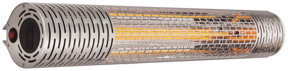 Radiateurs infrarouges MARS, 2kW 230V 2.5kg 65m³ 78×12.6×13.6cm argent