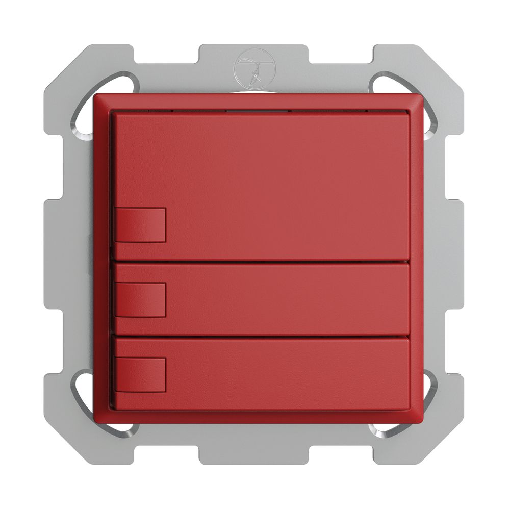 UP-KNX-Taster RGB EDUE, 250mW, o.LED, 3×Taste, 1×Tastenb., ber