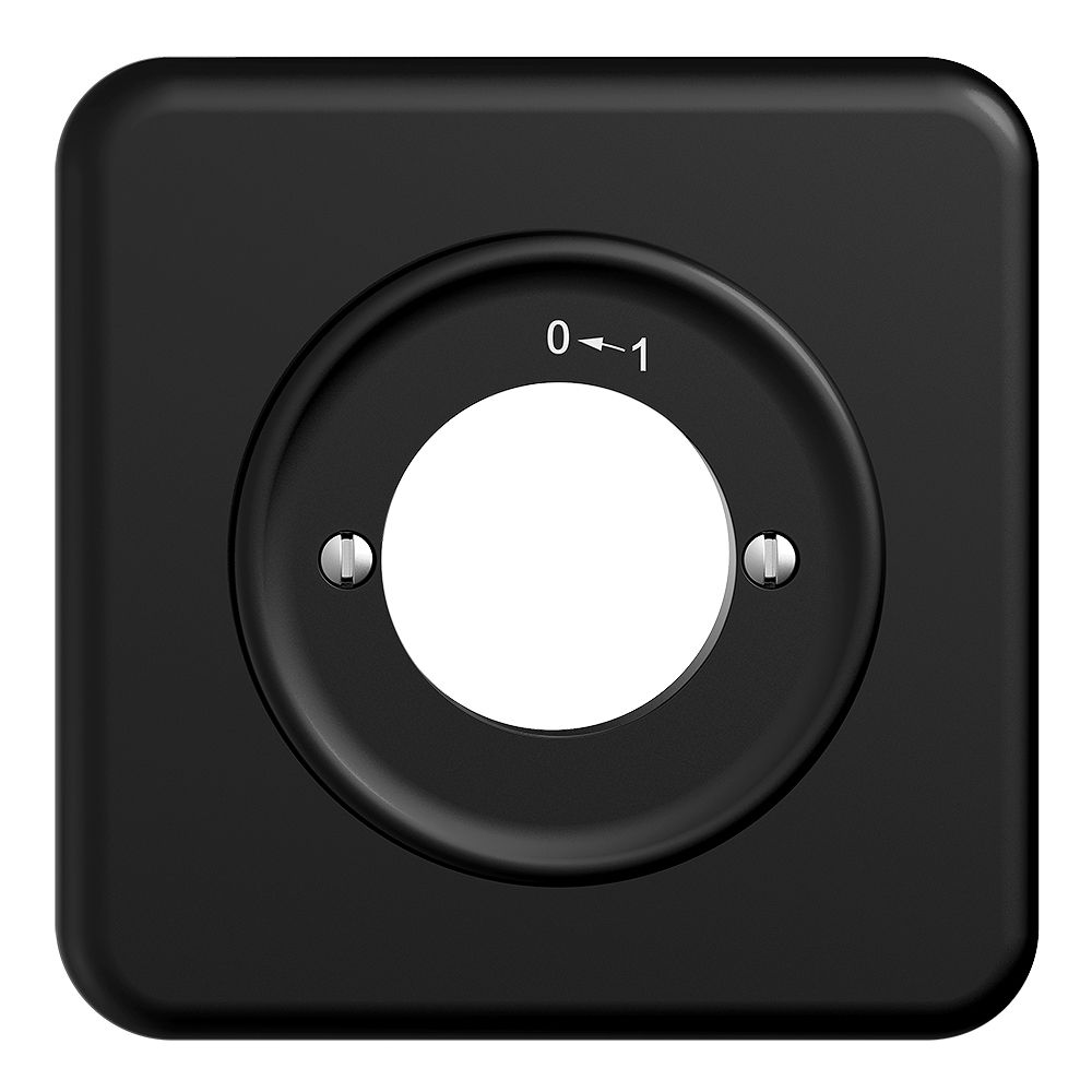 Frontset STANDARDdue 0<-1 schwarz 90×90mm für Schwenktaster