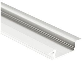 Profilé alu INC type5 DOTLUX 23×6×2000mm argent plat/hélices p.bandes LED 12mm
