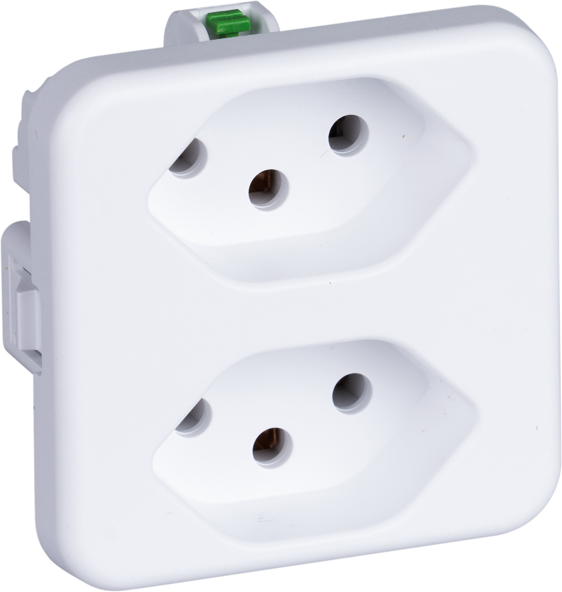 Schneider Steckdose CH 2 x T13, weiss