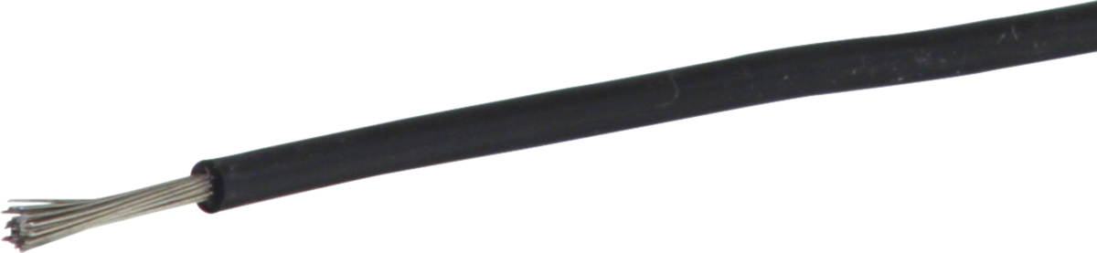 Silikon-Litze 1mm² schwarz, Spule à 100m