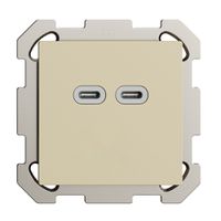 Prise ENC USB 18W 2×type C Feller EDIZIOdue FM 230V 3600mA vanille