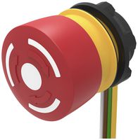 Pulsante a fungo EAO 84 1NO 1NC cavo 300mm Ø22.3mm rosso/nero