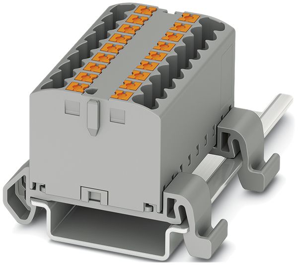Bloc répartiteur Phoenix Contact PTFIX 6×2.5mm² horizontal pour NS 35, gris