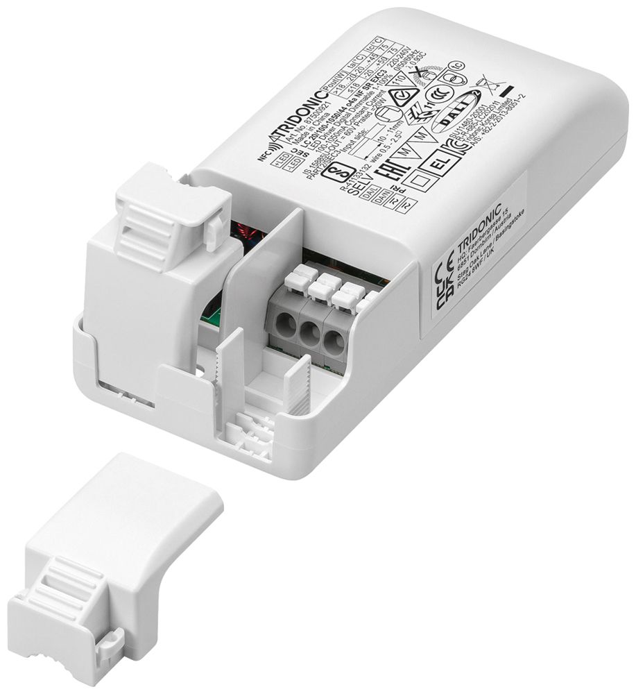 Alimentation LED Tridonic LC NFC EXC3 4.4…20W 7…44V 100…1050mA DALI 120×51×29.2