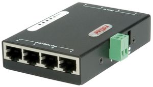 Iniettore PoE ROLINE, 4×10/100/1000Mbit/s IN/OUT, ≤30W per port, max. 75W (120W)