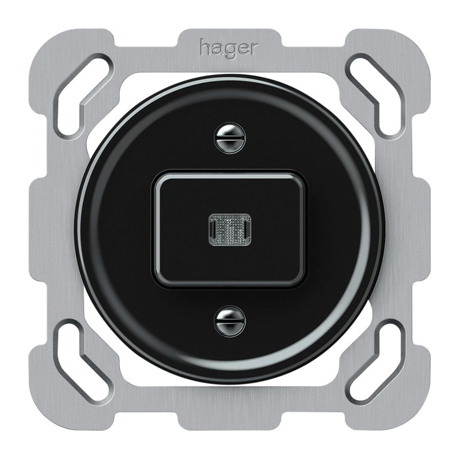 UP-Leuchtdrucktaster origin 1×Taste bel.1CO 1P 0<1 10A 230V 77×77mm schwarz