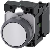 Drucktaster Siemens SIRIUS ACT Halter 1S weiss Metallfrontring