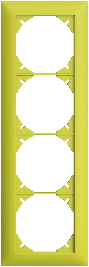 Cadre de recouvrement EDIZIOdue 4×1 lemon