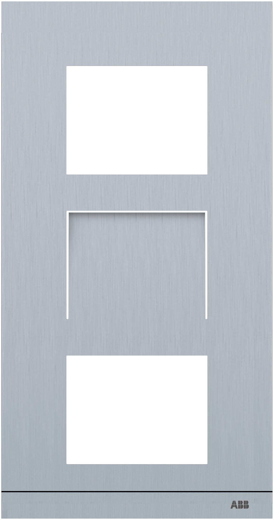 Abdeckrahmen Video ABB-Welcome, für 1/3 (3 Module), Al gebürstet