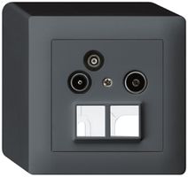 Prise d'antenne AP R/TV-données HMS kallysto 19dB anthracite