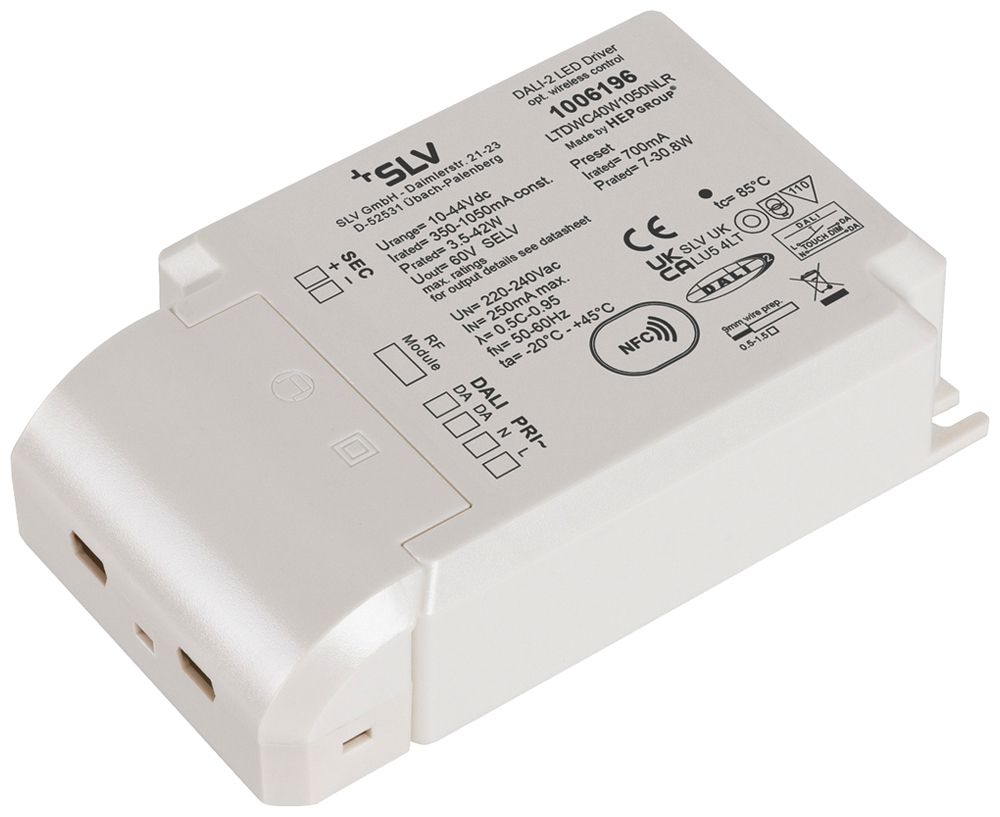Alimentation LED SLV 40W DALI 700mA avec interface RF